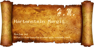 Hartenstein Margit névjegykártya